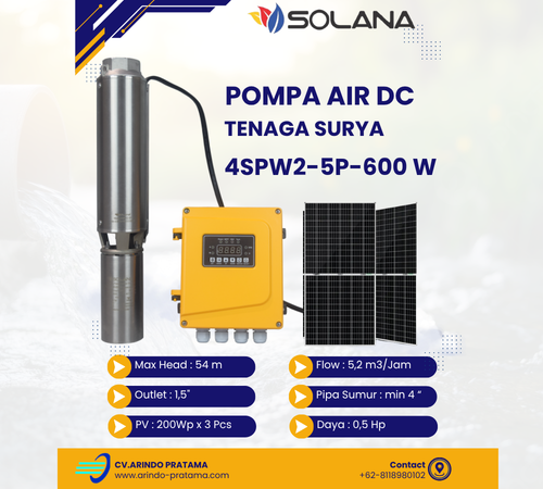 POMPA AIR TENAGA SURYA / DC - 600W 4SPW2-5P