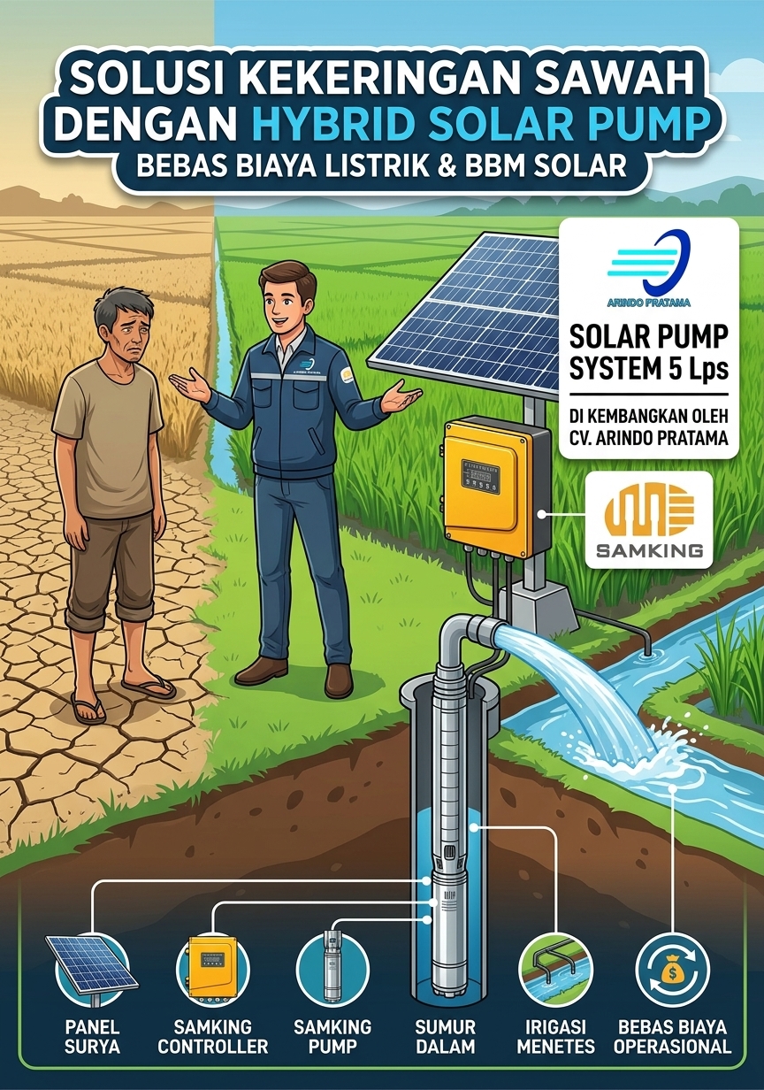 SOLAR PUMP HYBRID - SOLUSI TEPAT ATASI KEKERINGAN SAWAH